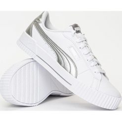 Buty sportowe damskie Puma Carina Crew Metallic (368879-01). Białe buty treningowe Puma, bez wzorów, z gumy, bez zapięcia. Za 208.99 zł.