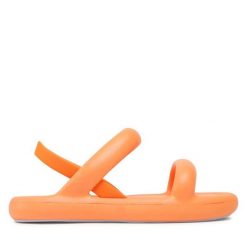 Sandały Melissa. Brązowe sandały Melissa, bez wzorów, bez obcasa, na płaskiej podeszwie, bez zapięcia. Za 269.99 zł.