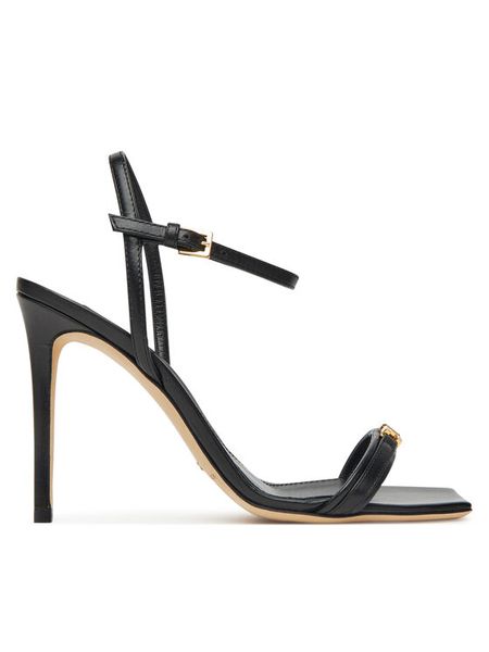 Elisabetta Franchi Sandały SA57L51E2 110 Czarny. Czarne sandały Elisabetta Franchi, bez wzorów, ze skóry, bez obcasa, na szpilce, bez zapięcia. Za 2,329.00 zł.