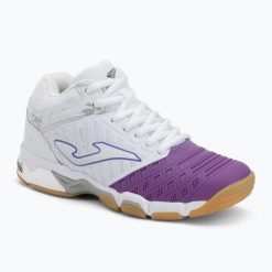 Buty do siatkówki damskie Joma V.Blok. Białe buty treningowe Joma, bez wzorów, z syntetyku, bez zapięcia, na fitness i siłownię. Za 349.99 zł.
