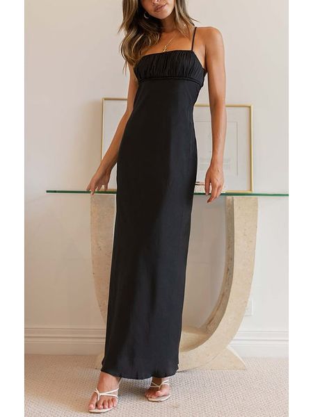 LA Angels Sukienka w kolorze czarnym rozmiar: S. Czarne sukienki LA Angels, na imprezę, s, bez wzorów, bez kołnierzyka, bez ramiączek, maxi. Za 127.05 zł.