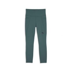 Damskie legginsy TAD ESSENTIALS o długości 7/8 PUMA. Zielone legginsy Puma, bez wzorów, z dzianiny. Za 179.00 zł.