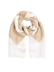 Calvin Klein Chusta K60K613232 Beżowy. Brązowe chusty Calvin Klein, bez wzorów, z materiału. Za 209.99 zł.