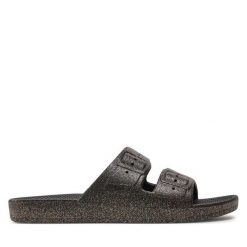 Klapki Freedom Moses. Czarne klapki Freedom moses, bez wzorów, bez obcasa, bez zapięcia. Za 249.99 zł.
