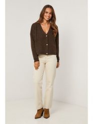 Soft Cashmere Kardigan w kolorze brązowym rozmiar: 38/40. Brązowe swetry Soft Cashmere, bez wzorów, prążkowane, klasyczne, bez ramiączek. Za 152.62 zł.