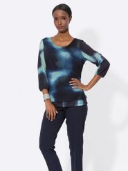 WITT WEIDEN Bluzka w kolorze granatowym rozmiar: 44. Niebieskie bluzki WITT WEIDEN, bez wzorów, bez kołnierzyka, bez ramiączek. Za 43.99 zł.