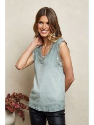 Joséfine Top "Javanaise" w kolorze khaki rozmiar: L. Brązowe topy Joséfine, l, bez wzorów, z koronki, bez kołnierzyka, bez ramiączek. Za 123.82 zł.