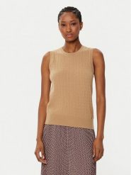 Tommy Hilfiger Sweter WW0WW43956 Beżowy Regular Fit. Brązowe swetry Tommy Hilfiger, s, bez wzorów, z syntetyku, bez ramiączek. Za 309.99 zł.