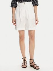 Max Mara Beachwear Bermudy Sultano 2516141019 Biały Relaxed Fit. Białe szorty Max Mara Beachwear, bez wzorów, z bawełny. Za 759.99 zł.