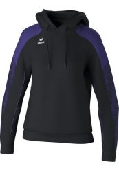 Bluza damska z kapturem Erima Evo Star. Czarne bluzy z kapturem Erima, bez wzorów, z materiału, z kapturem. Za 248.50 zł.