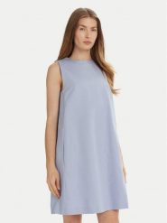 Weekend Max Mara Sukienka codzienna Racer 2515221102 Błękitny Regular Fit. Niebieskie sukienki Weekend Max Mara, na co dzień, bez wzorów, z bawełny, bez kołnierzyka, bez ramiączek, proste. Za 1,279.00 zł.