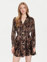 Guess Sukienka codzienna W5BK53 W2770 Brązowy Regular Fit. Brązowe sukienki Guess, na co dzień, xxl, z aplikacjami, z syntetyku, bez kołnierzyka, bez ramiączek, proste. Za 419.99 zł.