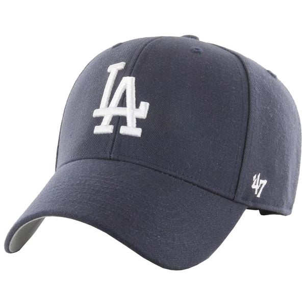 Czapka z daszkiem dla dorosłych 47 Brand Los Angeles Dodgers Cap. Niebieskie czapki z daszkiem 47 Brand, bez wzorów, z wełny, sportowe. Za 169.50 zł.
