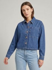MOSS COPENHAGEN Koszula dżinsowa "Turig" w kolorze niebieskim rozmiar: L/XL. Niebieskie koszule Moss Copenhagen, l, bez wzorów, z bawełny, bez kołnierzyka, bez ramiączek. Za 229.95 zł.