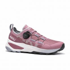 Buty trialowe trekkingowe damskie Aku Furiosa BOA GTX Vibram. Czerwone buty trekkingowe Aku, bez wzorów, bez zapięcia. Za 399.00 zł.