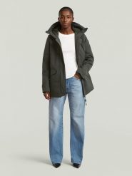 G-Star Parka w kolorze antracytowym rozmiar: L. Czarne płaszcze G-Star, l, bez wzorów, retro, bez kaptura. Za 495.45 zł.