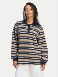 Adidas Bluza Stripe Knitted Polo Top LG3946 Beżowy Regular Fit. Brązowe bluzy adidas, xs, bez wzorów, z syntetyku, bez kaptura. Za 299.99 zł.