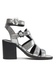 Ted Baker Sandały Taylay 260465 Srebrny. Szare sandały Ted Baker, bez wzorów, ze skóry, bez obcasa, na słupku, bez zapięcia. Za 349.99 zł.