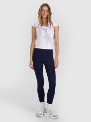 4F Legginsy dzianinowe damskie - granatowe XS. Niebieskie legginsy 4f, bez wzorów, z dzianiny. W wyprzedaży za 59.99 zł.