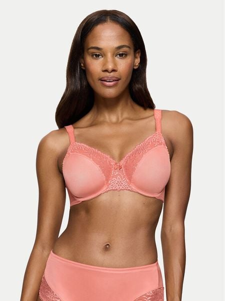 Triumph Biustonosz z fiszbiną Ladyform Soft W X 10166306 Różowy. Czerwone biustonosze Triumph, bez wzorów, z syntetyku. Za 99.00 zł.
