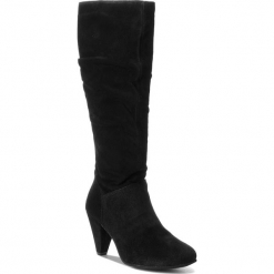 Kozaki TAMARIS - 1-25539-21 Black 001. Czarne kozaki Tamaris, z materiału. Za 329.90 zł.