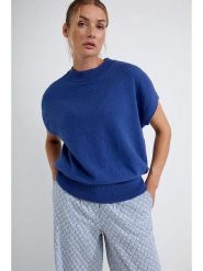 Josephine & Co Sweter "Dian" w kolorze niebieskim rozmiar: L. Niebieskie swetry Josephine & Co, l, bez wzorów, bez ramiączek. Za 149.66 zł.