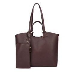Torebka Gino Rossi. Czerwone shopper bag Gino Rossi, bez wzorów, bez dodatków. Za 224.99 zł.