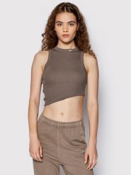 Reebok Top Classics HN6644 Brązowy Slim Fit. Brązowe topy Reebok, l, bez wzorów, z bawełny, bez kołnierzyka, bez ramiączek. Za 59.99 zł.
