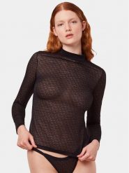 Triumph Bluzka Triumph Signature Sheer Shirt 10216862 Czarny Slim Fit. Czarne bluzki Triumph, s, bez wzorów, z syntetyku, bez kołnierzyka, bez ramiączek. Za 169.99 zł.