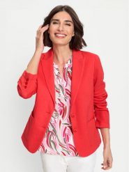 Olsen Marynarka 15001367 Czerwony Regular Fit. Czerwone marynarki i żakiety Olsen, bez wzorów, z syntetyku, bez ramiączek. Za 549.99 zł.