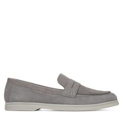 Mokasyny Lasocki. Szare mokasyny Lasocki, bez wzorów. Za 125.99 zł.
