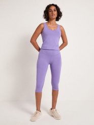 Lanius Legginsy sportowe w kolorze fioletowym rozmiar: 42. Różowe legginsy Lanius, bez wzorów, z materiału, sportowe. Za 199.96 zł.