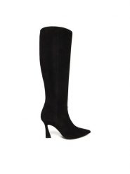 Stuart Weitzman Kozaki Vinnie Zip SM588 Czarny. Czarne kozaki Stuart Weitzman, bez wzorów, ze skóry, bez obcasa, na szpilce, bez zapięcia. Za 3,669.00 zł.