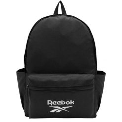 Plecak sportowo-turystyczny dla dorosłych RBK Backpack pojemność 23 L. Czarne plecaki Reebok, bez wzorów, bez dodatków. Za 69.99 zł.