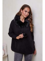 Soft Cashmere Sweter w kolorze czarnym rozmiar: 38/40. Czarne swetry Soft Cashmere, bez wzorów, klasyczne, bez ramiączek. Za 204.48 zł.
