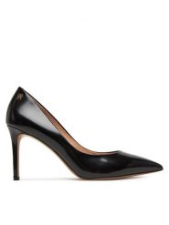 Tommy Hilfiger Szpilki Closed Pump FW0FW08969 Czarny. Czarne szpilki Tommy Hilfiger, bez wzorów, ze skóry, bez obcasa, na szpilce, bez zapięcia. Za 619.99 zł.