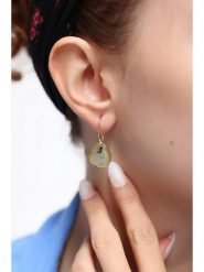 Pierres delicates Pozłacane kolczyki z prehnitami rozmiar: onesize. Żółte kolczyki Pierres delicates, z prehnitem, pozłacane. Za 74.46 zł.