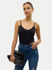 Vero Moda Top My Soft 10152911 Czarny Regular Fit. Czarne topy Vero Moda, xl, bez wzorów, z bawełny, bez kołnierzyka, bez ramiączek. Za 39.99 zł.
