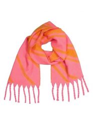 Pieces Szal w kolorze pomarańczowo-jasnoróżowym rozmiar: onesize. Pomarańczowe szaliki i kominy Pieces, bez wzorów, z materiału. Za 60.99 zł.