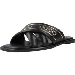 Sandały LIU-JO EX01 IRENE SLIPPER Czarny. Czarne sandały Liu Jo, bez wzorów, z syntetyku, sportowe, bez obcasa, bez zapięcia. Za 377.99 zł.