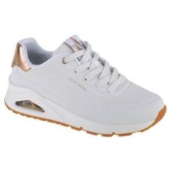 Buty do chodzenia damskie Skechers Unogolden Air. Białe buty sportowe lifestyle Skechers, bez wzorów, z gumy, sportowe, bez zapięcia, skechers sport. Za 414.00 zł.