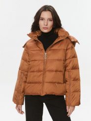 TWINSET Kurtka puchowa 232TP2221 Brązowy Regular Fit. Brązowe kurtki Twinset, na zimę, bez wzorów, z puchu, bez kaptura. Za 949.99 zł.