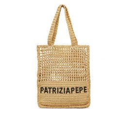 Torebka Patrizia Pepe. Brązowe torebki klasyczne Patrizia Pepe, bez wzorów, klasyczne, bez dodatków. Za 1,059.00 zł.