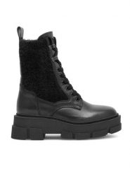Badura Botki AGUEDA-2605 Czarny. Czarne botki Badura, bez wzorów, z materiału, bez obcasa, na płaskiej podeszwie, bez zapięcia. Za 249.99 zł.