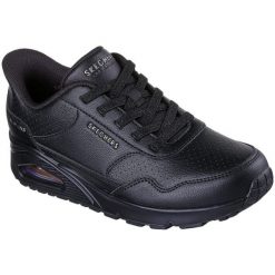 Buty sportowe damskie Skechers Uno Banksia Luxe. Czarne buty treningowe Skechers, bez wzorów, z materiału, bez zapięcia. Za 590.00 zł.