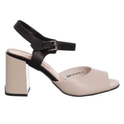 Sandały Zellini Kortney z paskiem na kostkę, skóra naturalna, czarne. Czarne sandały CANELLINI, bez wzorów, ze skóry, biznesowe, bez obcasa, bez zapięcia. Za 322.99 zł.