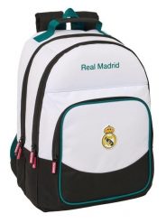 Podwójna szkolna torba Real Madrid 2026-27. Białe torby sportowe Real Madrid, bez wzorów, z materiału, duże. Za 215.05 zł.