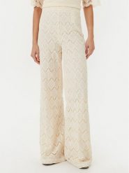 TWINSET Spodnie materiałowe 251TP2409 Beżowy Wide Leg. Brązowe spodnie materiałowe Twinset, bez wzorów, z bawełny. Za 649.99 zł.
