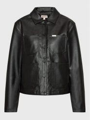 Brixton Kurtka z imitacji skóry Survey Boxy Chore 03354 Czarny Regular Fit. Czarne kurtki Brixton, m, bez wzorów, ze skóry, bez kaptura. Za 359.99 zł.