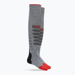 Skarpety narciarskie podgrzewane Lenz Heat Sock 5.1 Toe Cap Slim Fit. Szare skarpetki LENZ, bez wzorów, narciarskie. Za 467.00 zł.